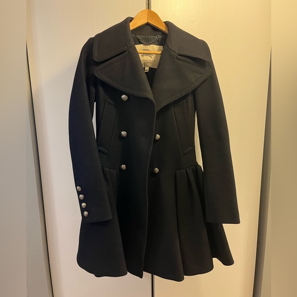 Like New Burberry Prorsum Runway Trench Coat with Flared Pleated Waist - Picture 2 of 7